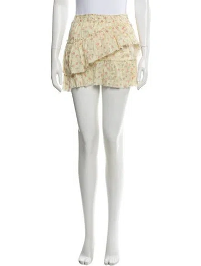 Pre-owned Loveshackfancy Floral Print Mini Skirt In Multi