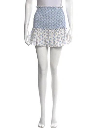 Pre-owned Loveshackfancy Floral Print Mini Skirt In Multi