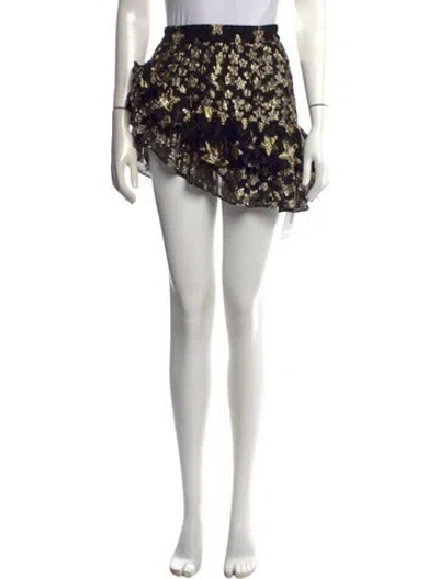 Pre-owned Loveshackfancy Floral Print Mini Skirt In Multi