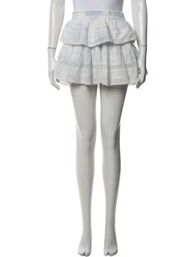 Pre-owned Loveshackfancy Floral Print Mini Skirt In Neutrals