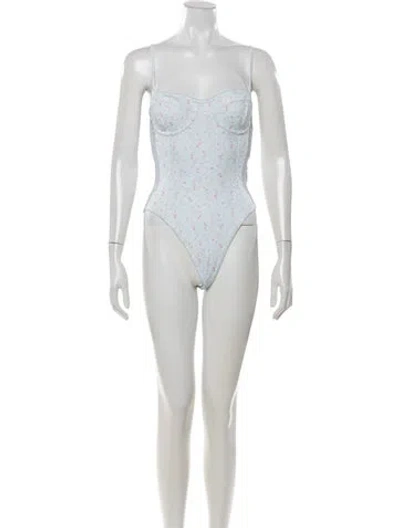 Pre-owned Loveshackfancy Floral Print One-piece W/ Tags In Pink