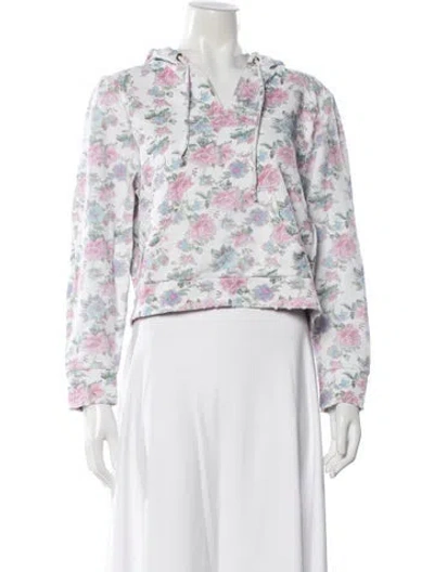 Pre-owned Loveshackfancy Floral Print Pajamas In White