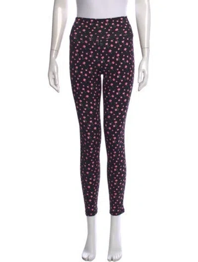 Pre-owned Loveshackfancy Floral Print Skinny Leg Pants In Blue