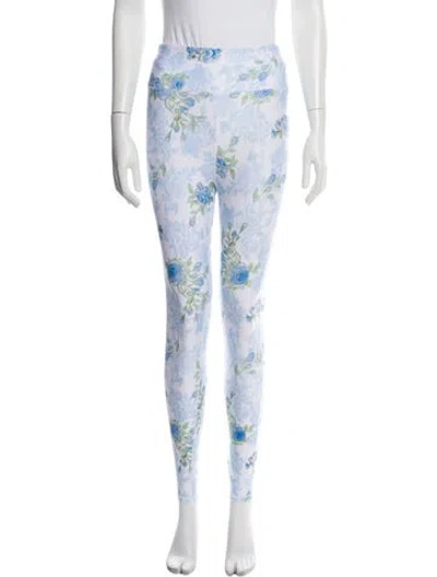 Pre-owned Loveshackfancy Floral Print Skinny Leg Pants W/ Tags In Multi