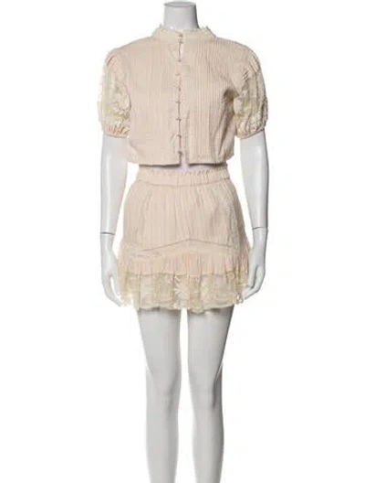 Pre-owned Loveshackfancy Floral Print Skirt Set In Pink