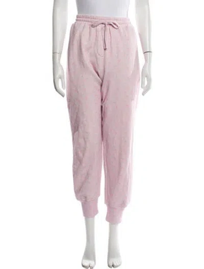 Pre-owned Loveshackfancy Floral Print Sweatpants In Pink