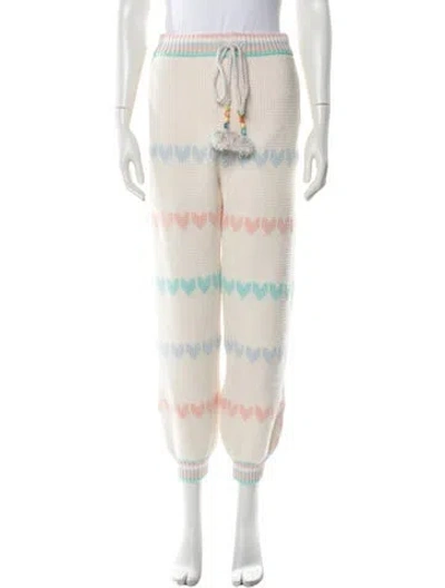 Pre-owned Loveshackfancy Floral Print Wide Leg Pants In Multi
