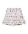 Loveshackfancy Rose-print Mini Skirt