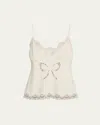 Loveshackfancy Fox Bow Cami Top In Cream