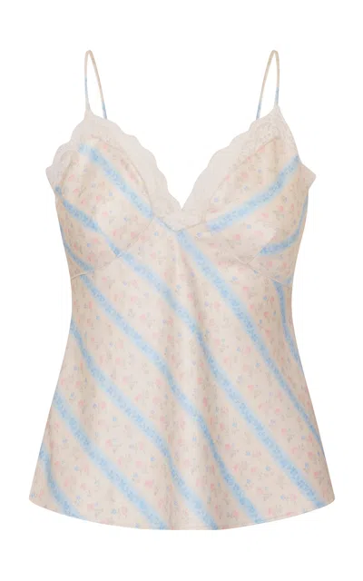 Loveshackfancy Fox Printed Top In Neutral