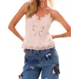 Loveshackfancy Fox Bow Cami Top In White