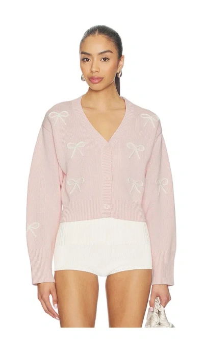 Loveshackfancy Francette Cardigan Top In Pink