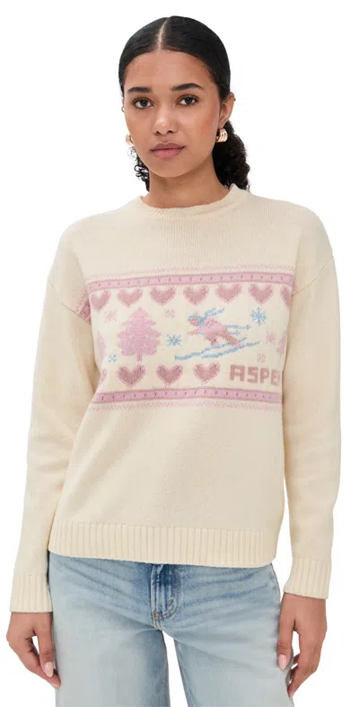 Loveshackfancy Francie Fair Isle Sweater Apres Ivory In Neutral