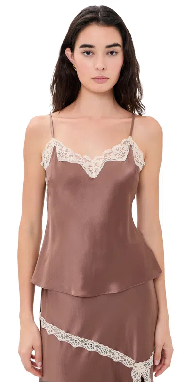 Loveshackfancy Franna Top Mocha In Brown