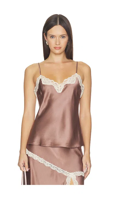 Loveshackfancy Franna Top In Mocha