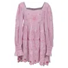 Loveshackfancy Freja Mini Dress In Light Pink Cotton In Pink
