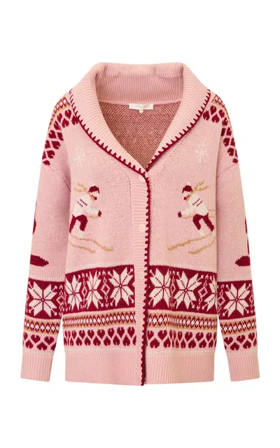 Loveshackfancy Frelle Wool Cardigan In Pink