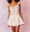 Loveshackfancy Frista Cotton Mini Dress In Sherbert Sunrise In Multi