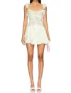 Loveshackfancy Frista Cotton Mini Dress In Sherbert Sunrise In Multi