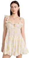 Loveshackfancy Frista Cotton Mini Dress In Sherbert Sunrise In Sherbert Sunrise