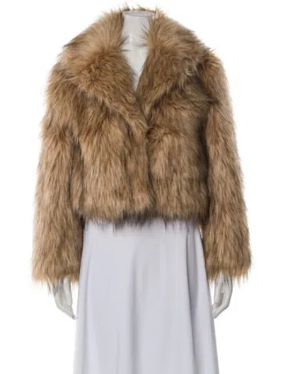 Pre-owned Loveshackfancy Fur Coat In Neutral