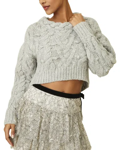 Loveshackfancy Galiona Alpaca & Wool-blend Sweater In Gray