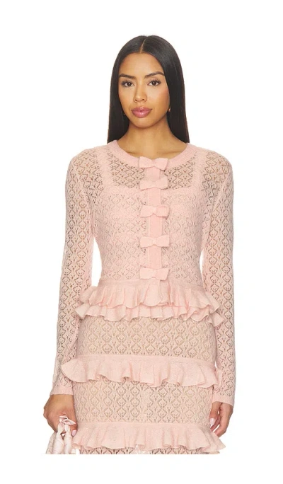 Loveshackfancy Galle  가디건 In Pink