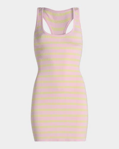 Loveshackfancy Gayle Striped Tank Minidress In Multi