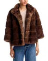 Loveshackfancy Gelman Faux Fur Jacket In Brown