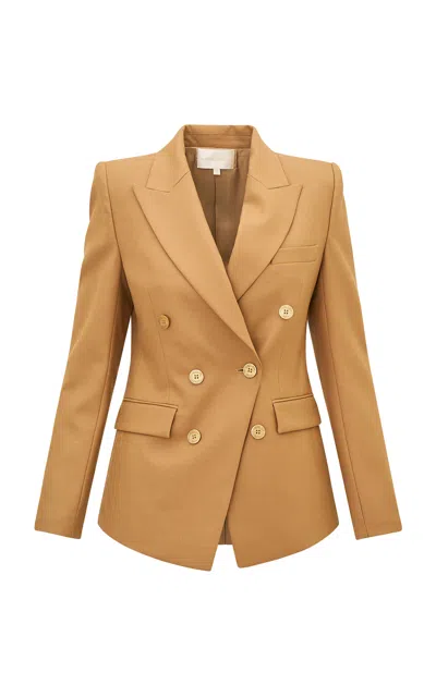 Loveshackfancy Gillian Wool-blend Blazer In Brown