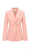Loveshackfancy Gillian Wool-blend Blazer In Pink