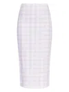 Loveshackfancy Biselle Linen Pencil Skirt In White