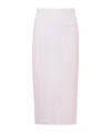 Loveshackfancy Biselle Linen Gingham Midi Skirt In Pink