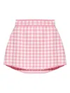 Loveshackfancy Gingham Scallop-hem Mini Skirt