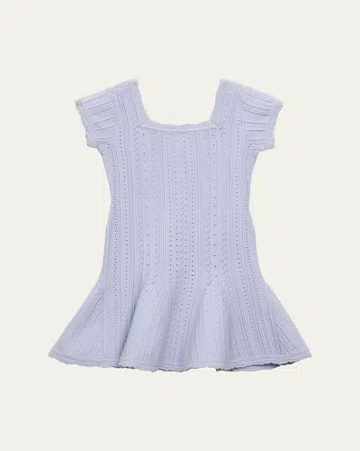 Loveshackfancy Kids' Girl's Daffron Pointelle Mini Dress