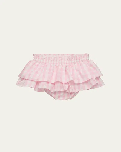 Loveshackfancy Kids' Girl's Elizaveta Gingham Baby Bloomers In Pink