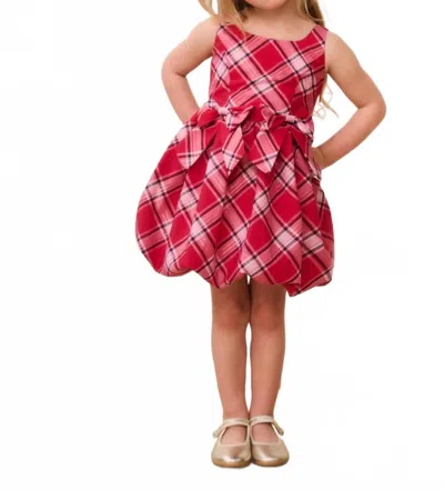 Loveshackfancy Kids' Girl's Mini Tima Tartan Dress In Red