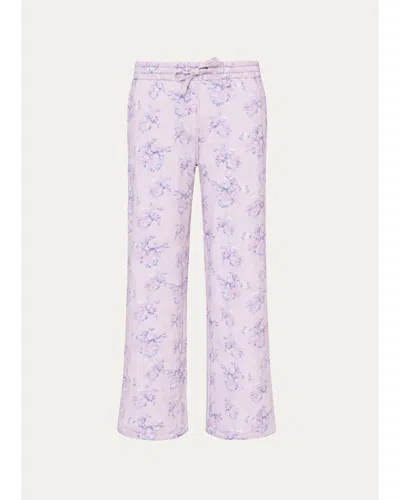 Loveshackfancy Kids' Girl's Selbie Sweatpants In Purple