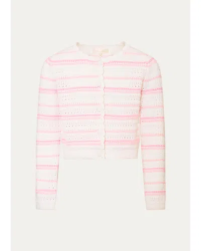 Loveshackfancy Kids' Girl's Tween Amarilly Crochet Cardigan In Multi