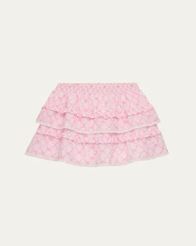 Loveshackfancy Kids' Girl's Tween Billie Tiered Mini Skirt
