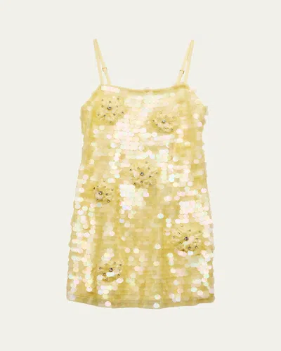 Loveshackfancy Girls' Camira Tween Dress - Big Kid In Gold