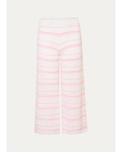Loveshackfancy Kids' Girl's Tween Fawna Crochet Pants In Multi