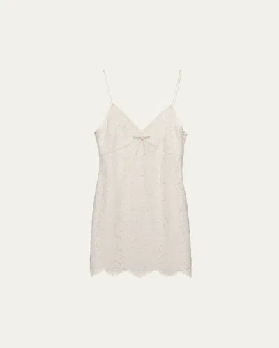 Loveshackfancy Kids' Girl's Tween Petaline Lace Mini Dress In White