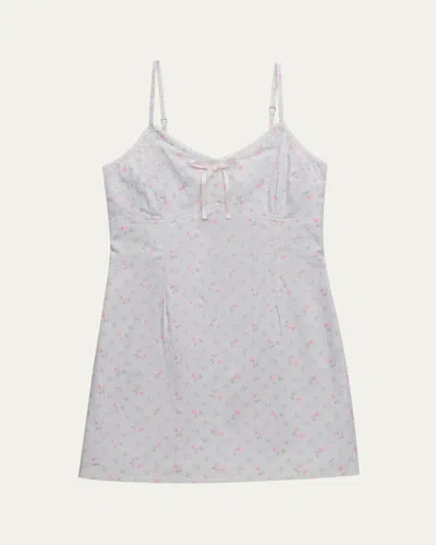 Loveshackfancy Kids' Girl's Tween Velasca Floral Cotton Mini Dress In Multi
