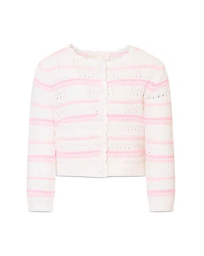 Loveshackfancy Girls' Amarilly Cardigan - Baby In Pink
