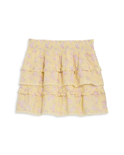 Loveshackfancy Girls' Billie Tween Skirt - Big Kid In Yellow