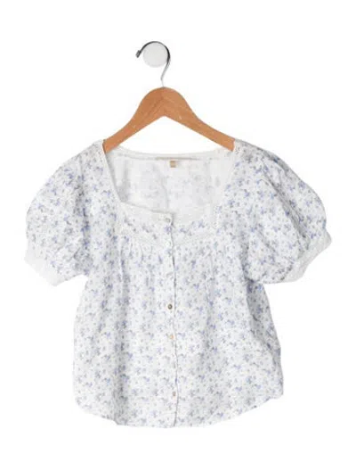 Pre-owned Loveshackfancy Kids' Girls' Blouse In Blue