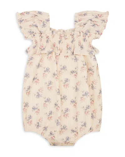 Loveshackfancy Girls' Carlita Pinafore Bodysuit - Baby In Neutral