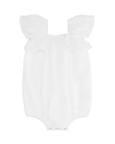 Loveshackfancy Girls' Carlita Pinafore Bodysuit - Baby In White