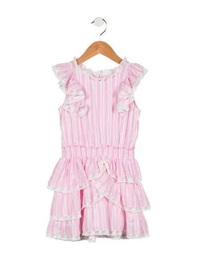 Pre-owned Loveshackfancy Kids' Girls Casual Dress In Pink